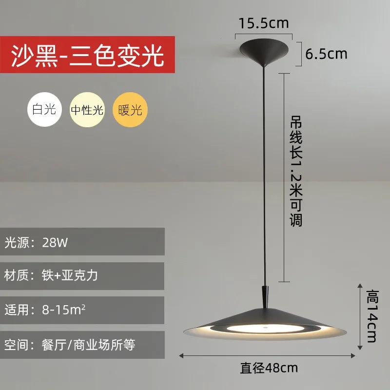 Modern Minimalist Black/White Designer Ceiling Chandelier Lights Modern LED Indoor Lighting Living/Dining Room Kitchen Island