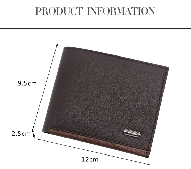 Men Wallets New Short High Quality Coin Pocket Bag Brand Men's Wallet Simple Credit Card Holder Photo Holder Men's Money Clip