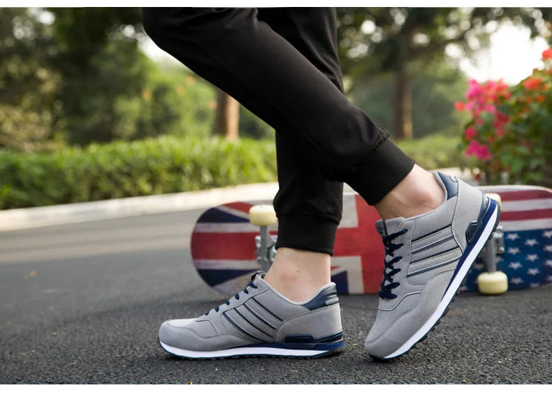 Brand Sneakers Men Outdoor Running Shoes High Quality Lace-Up Men Casual Shoes Fashion Comfortable Walking Shoes Tenis Hombres