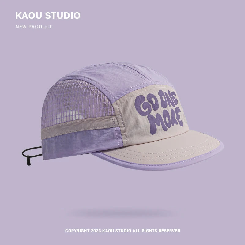Spring Summer Outdoor Breathable Quick-drying Baseball Cap for Men and Women Lightweight Soft Brim Retro 5-panel Camping Hat