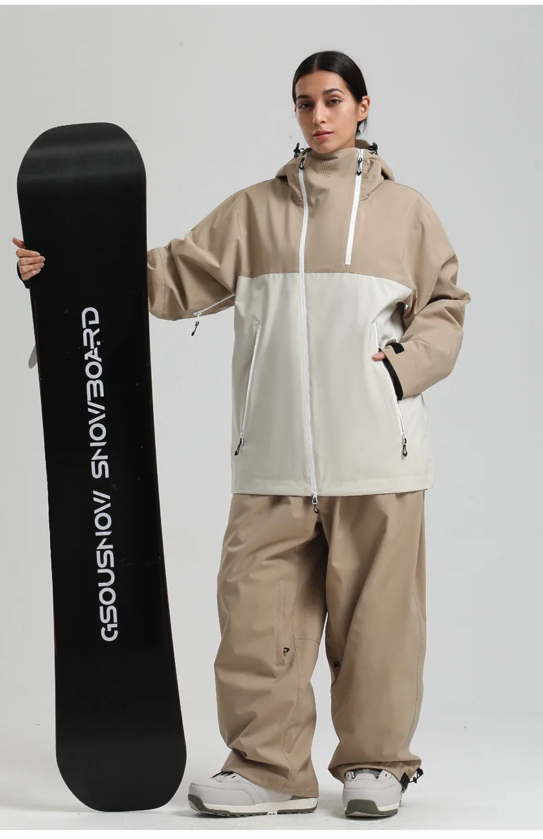 2026 Mens Snowboard Jacket Ski Coat Women Waterproof Insulated Baggy Snowboard Coats Winter Hooded Mountain Hiking Warm Outdoor