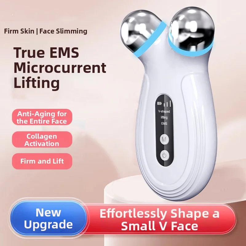 Microcurrent Facial Lifting Massager, Anti-Wrinkle Skin Tightening Beauty Device for Home Use