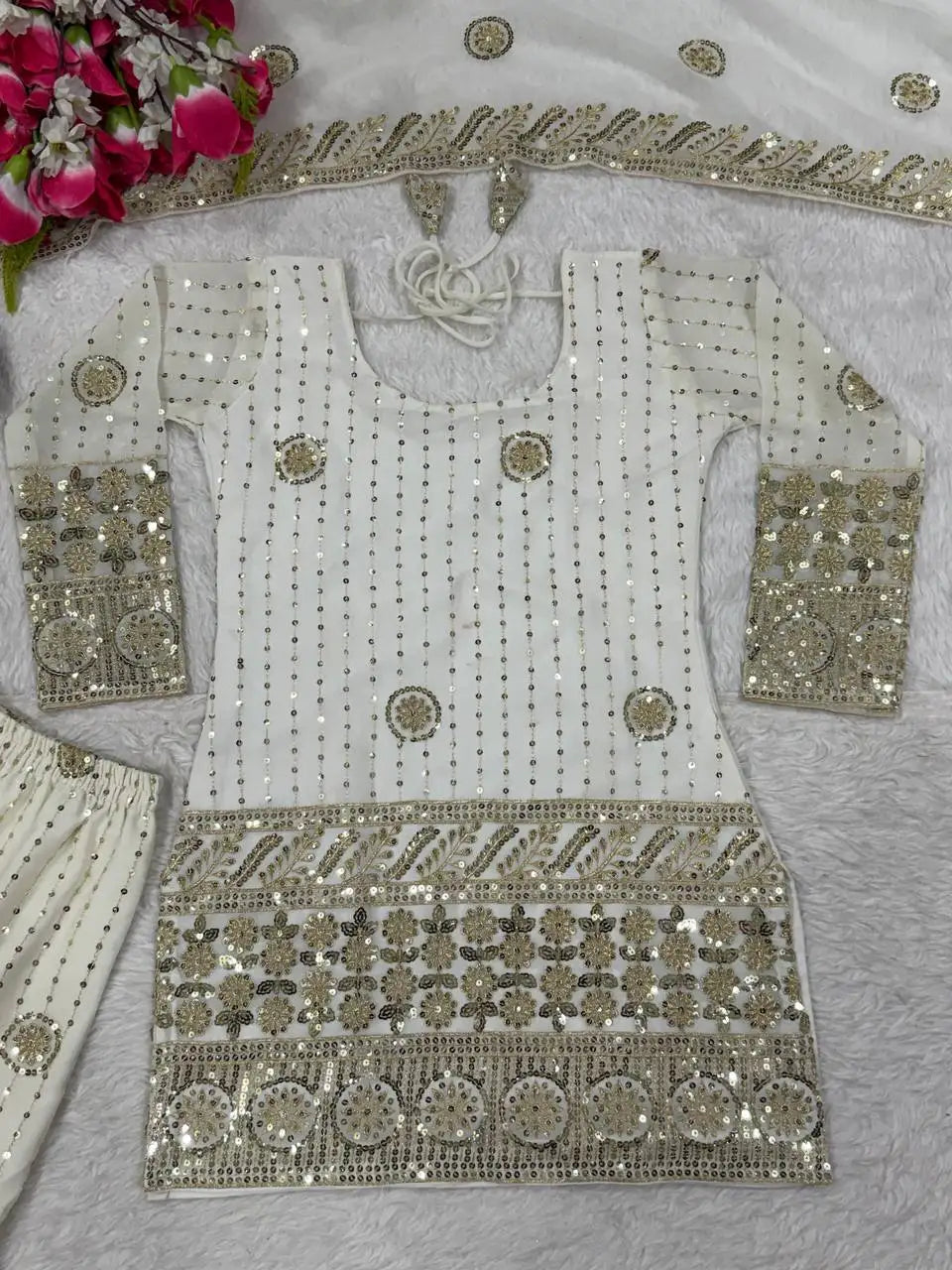 Designer Dress Georgette Material Sharara Beautiful Heavy Designer Boutique Dresses Collection Sharara Suit With Ready To Wear