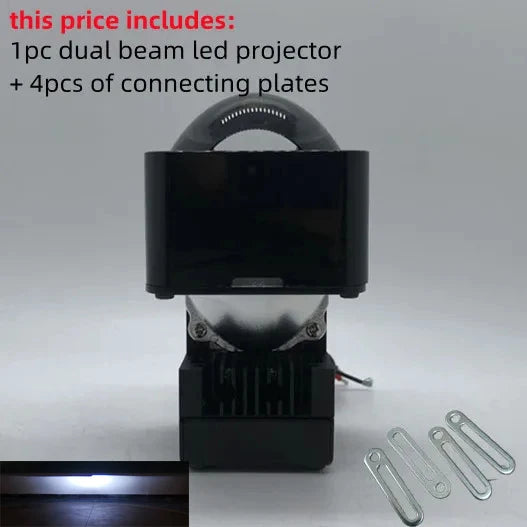 OWN DJM 1.5" MATRIX 42MM BI LED PROJECTOR LENS BILED HIGH LOW DUAL BEAM HEADLAMP MOTORCYCLE 1.5 INCH SQUARE MODULE MOTORBIKE