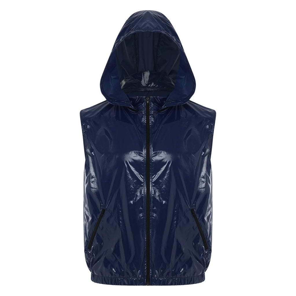 Mens Waterproof Hooded Jacket Tops Breathable Raincoat Waterproof Windproof Outdoor Biking Fishing Jacket Hood Outerwear