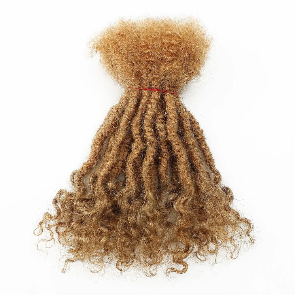 20 Strs/Pack 6-30inch 27# 0.6cm Thickness 20strands Per Pack Boho Dreadlocks Curly End Lisa Locs Extensions for Goddess