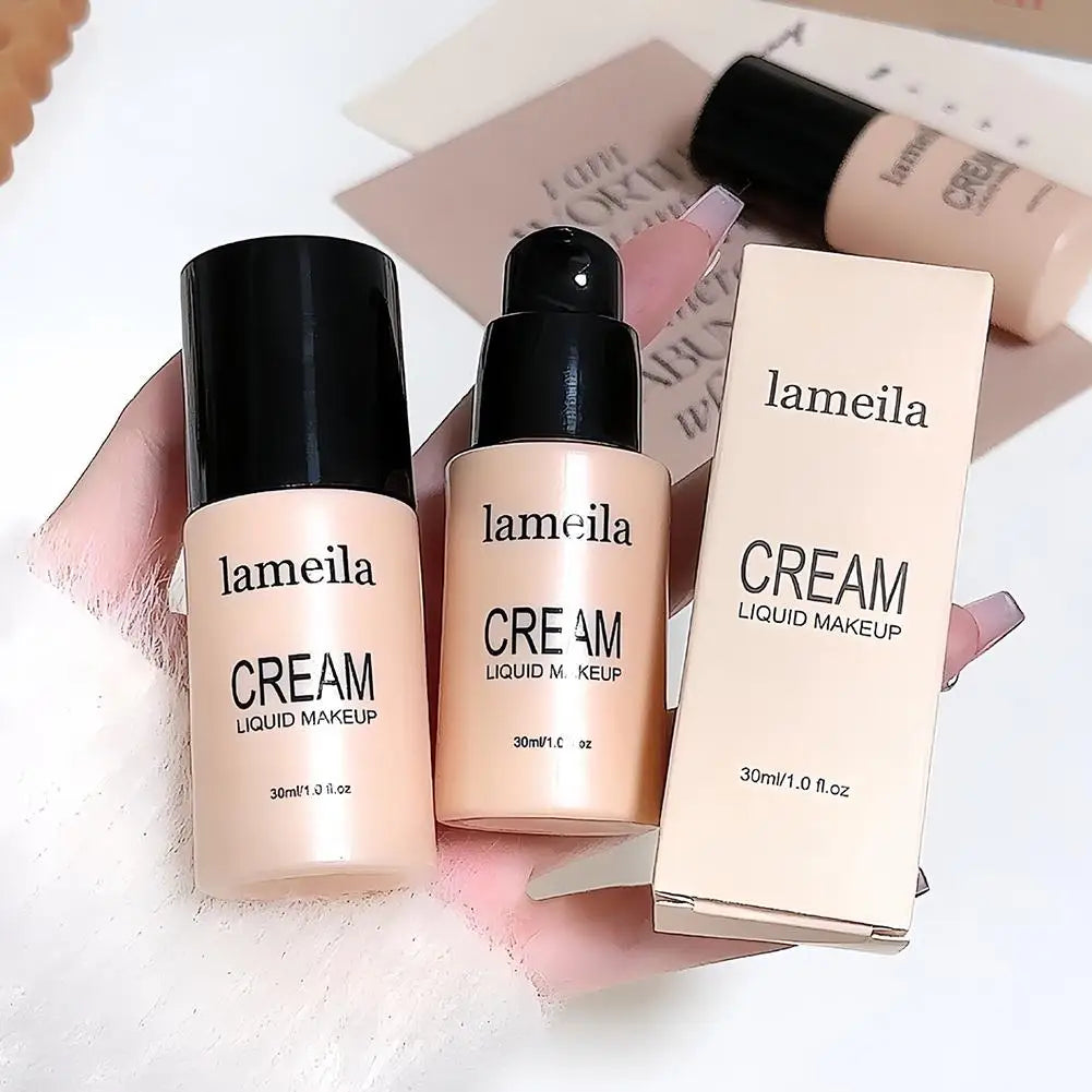 4Colors Matte Finish Liquid Foundation Effective Concealer Moisturizing Long-lasting Makeup Cosmetics for All Skin Tones