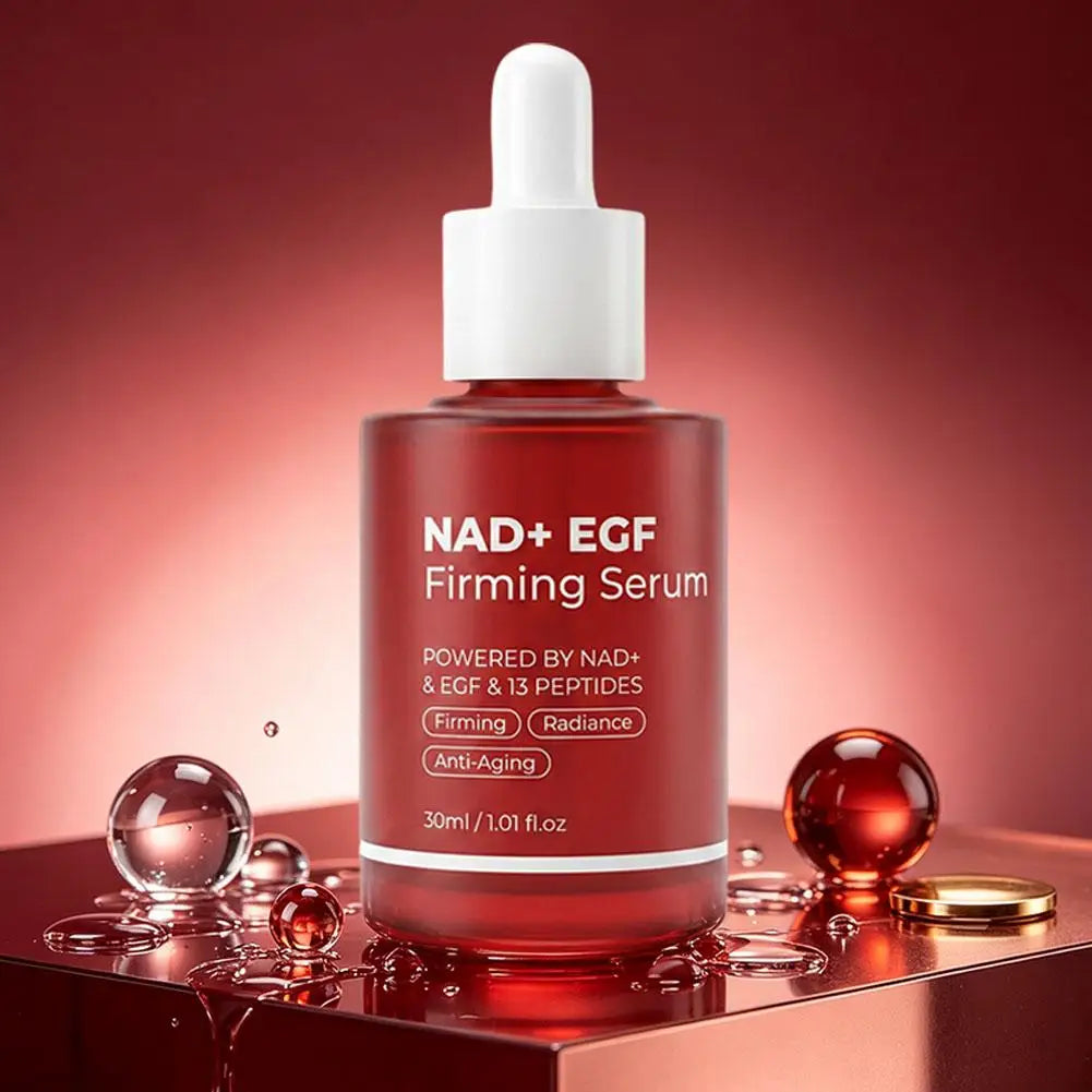 NAD+ EGF Firming Serum Anti Aging Serum 13 Peptides Reduce Fine Lines Improve Sagging Dull Skin Brightening Facial Essence