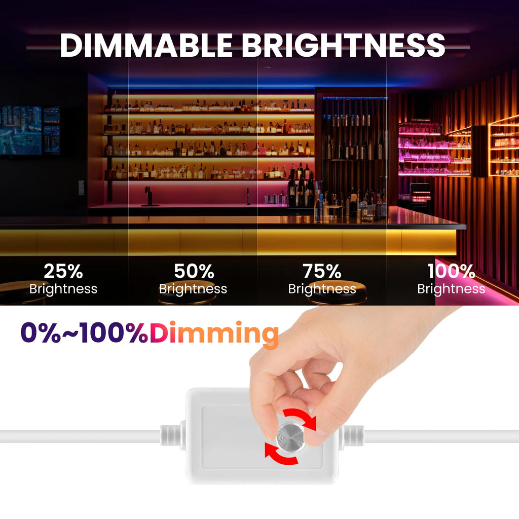 1-20M 220V COB LED Strip 288LEDs/m Outdoor IP65 Waterproof Switch/Dimmable LED Tape Ribbon Neon Lights For Kitchen Room 10 Color