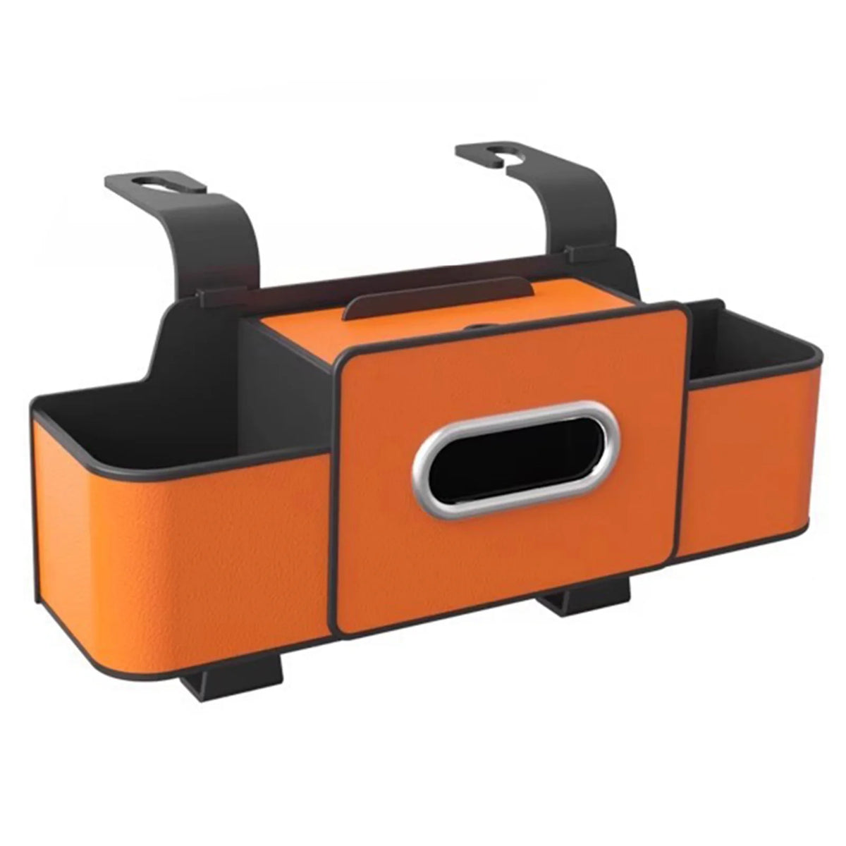 Car Seat Organizer with Tissue Box & 2 Cup Holder Car Backseat Hanging Storage Box for Snacks/Drinks Universal Stowing Tidying