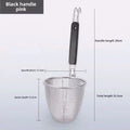 Durable Stainless Steel Noodle Funnel Wooden Handle Pasta Basket Strainer Multifunctional Fine Mesh Sieve Spoon Kitchen Gadgets