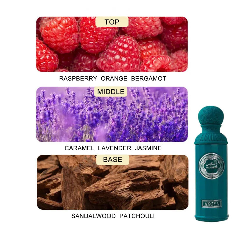 Luxury Arab Long Lasting Perfume Spray,Women Oriental Woody Floral Fruity Scent,Musk/Jasmine Fragrance,Men Date Eau De Toilette