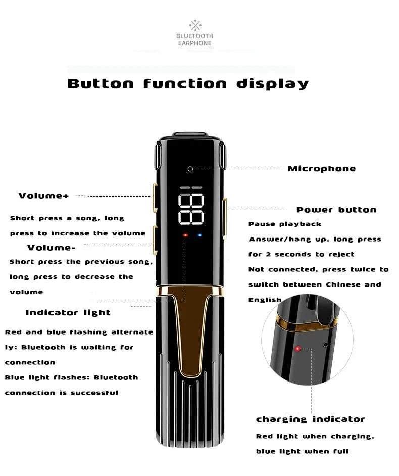 Wireless Headphones Bluetooth Neckband Earphones Big Battery Sport Running TWS Earbuds Waterproof Bluetooth5.2 Headset With Mic