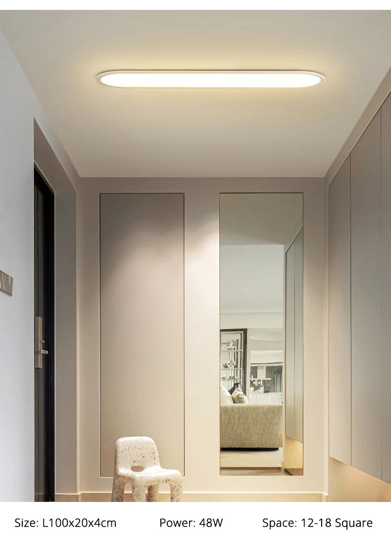 Led Ultra-thin Ceiling Light Long Corridor Aisle Lamp Home Balcony Lamps Simple Cloakroom Bedroom Porch Indoor Lighting Fixtures