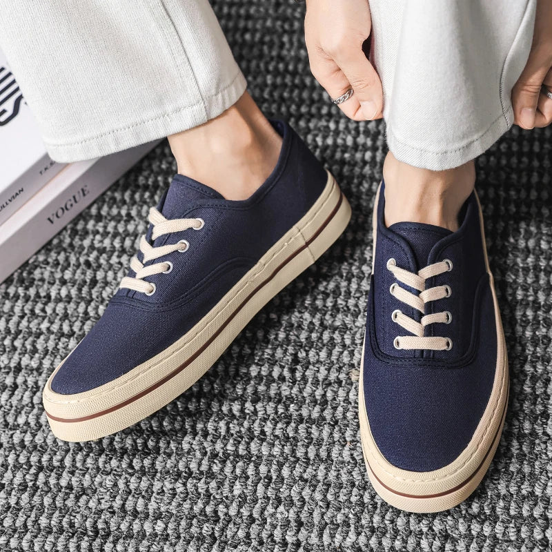 YUYIN 2026 New Men Vulcanized Canvas Shoes Sneakers Comfort Light Student Trendy Casual Male Daily Outdoor Walking Footwear