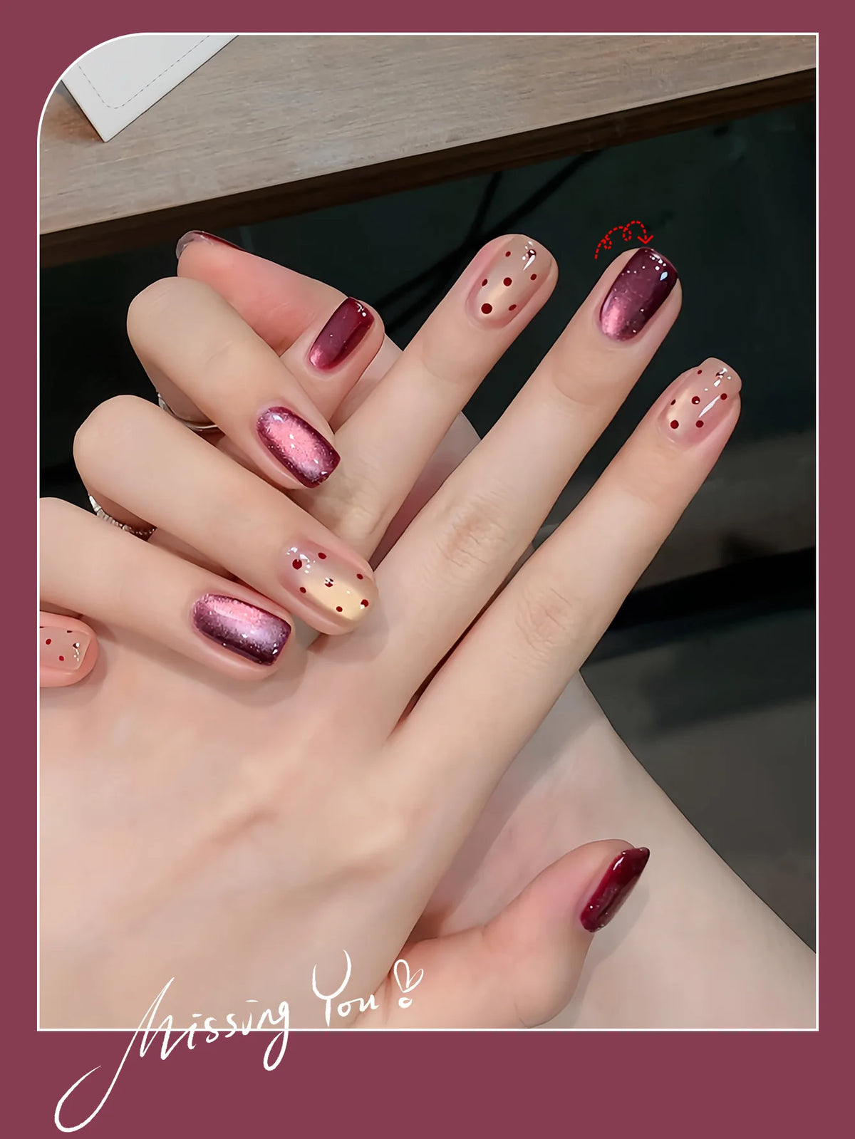 Gel Polish Purple Red Ruby Cat Eye Gel Nail Polish -12MLGlitter Gel Polish Fall Nail Gel Magnetic Shimmer Effect Soak Off UV