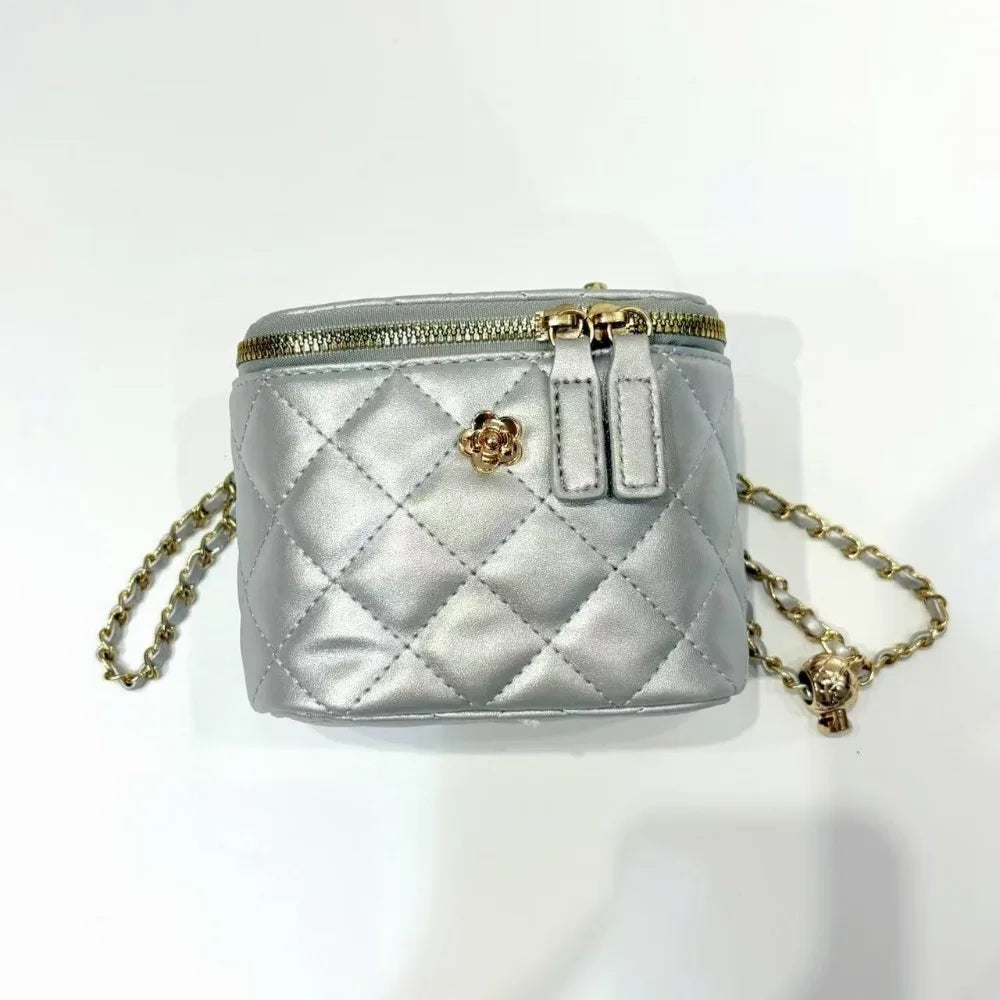 2026 New Secret Garden Camellia Pattern Quilted Chain Box Bag Mini Ladies Single Shoulder Crossbody Bag