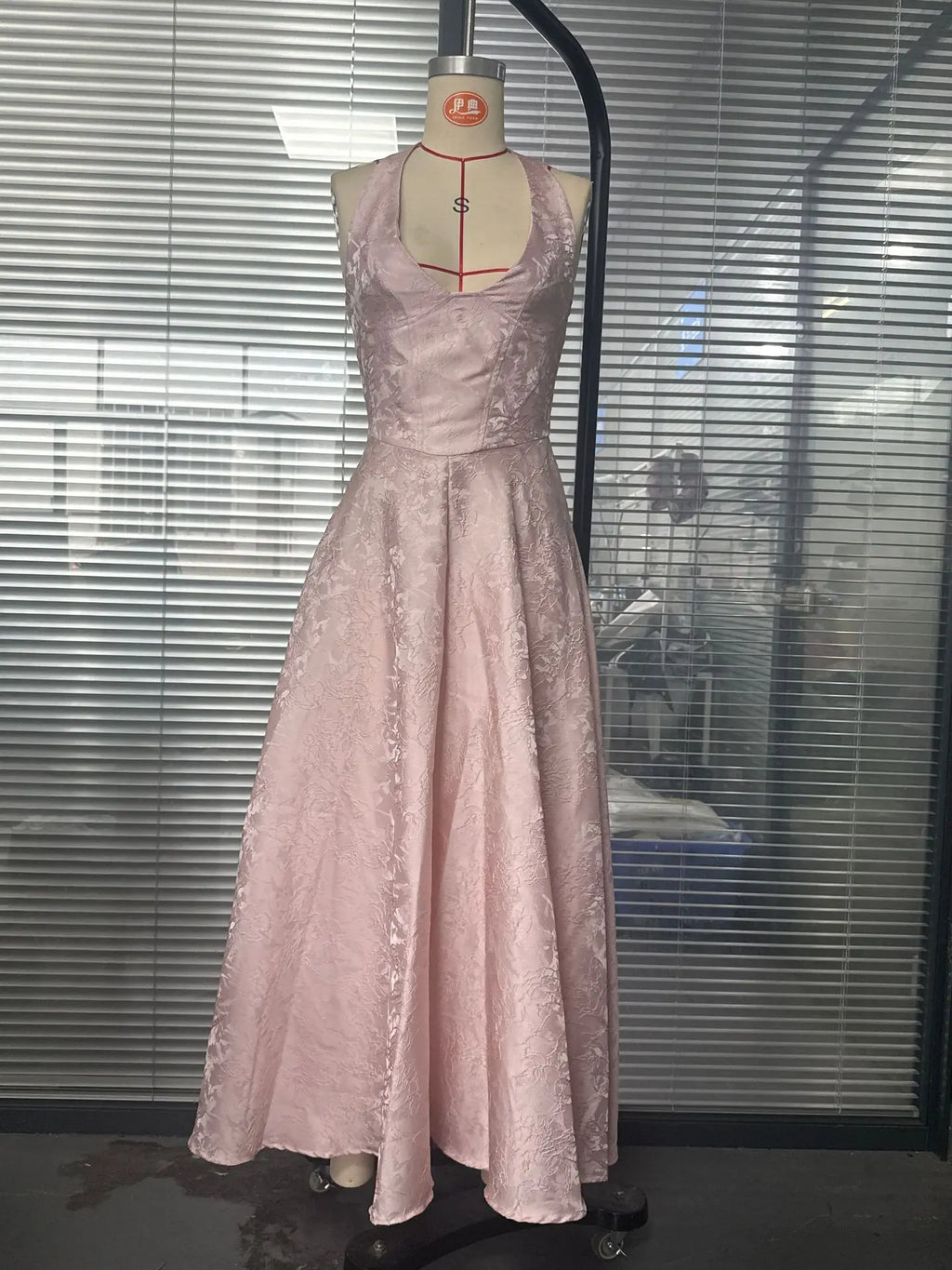 Giyu Club Evening Party Dresses Women 2025 Summer Sexy Bow Halter Long Dress Elegant Jacquard Lace Up Backless Birthday Robe