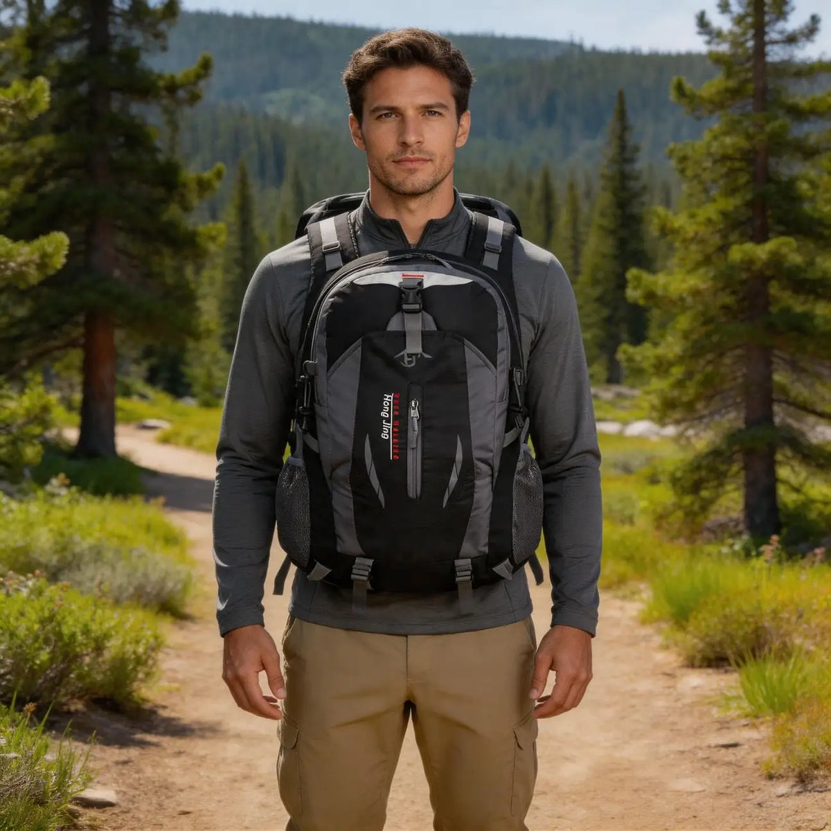 New Simple Backpack Daily Commute Outdoor Travel With Laptop Compartment Durable Stitching