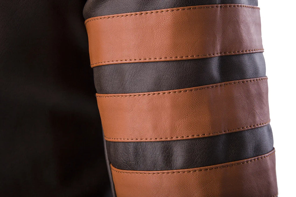 Spring Fashion Men's Wolverine Leather Jacket Motorcycle Leather Jacket