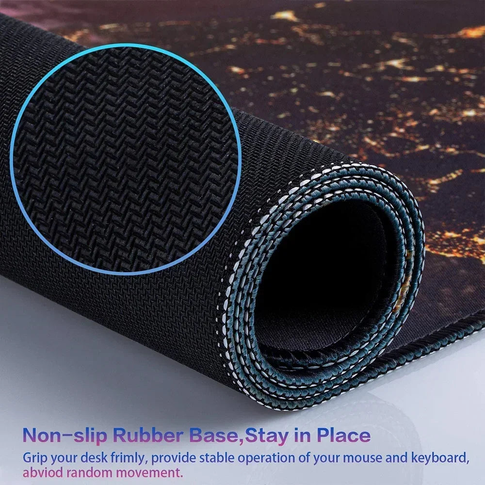 Purple Terrain Texture Pattern Mouse Pad, Minimalist Style Table Pad, Large Mouse Pad, Perfect Gift for Friends and Colleagues.