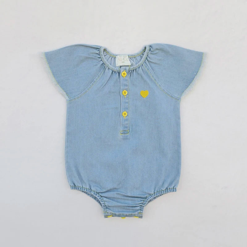 Ali Co SS26 Blue Denim collection Cotton boys girls outfits dress skirt shirt and overalls