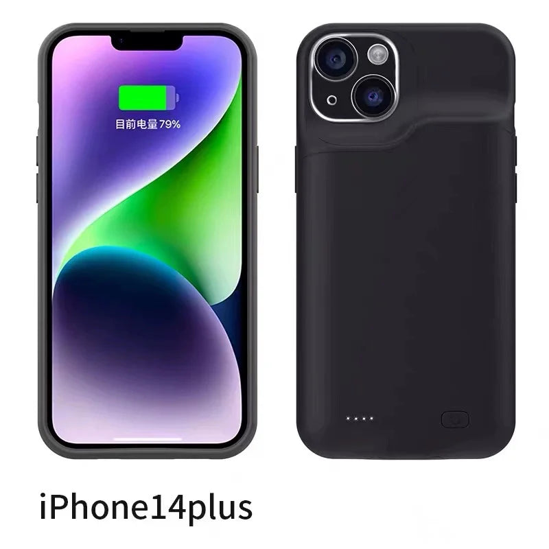 For iphone 14 Pro Max Battery Case For iphone 12 11 Pro Max Smart Power Bank Charger Cover for iPhone XS Max XR 7 8 Plus SE2 SE3