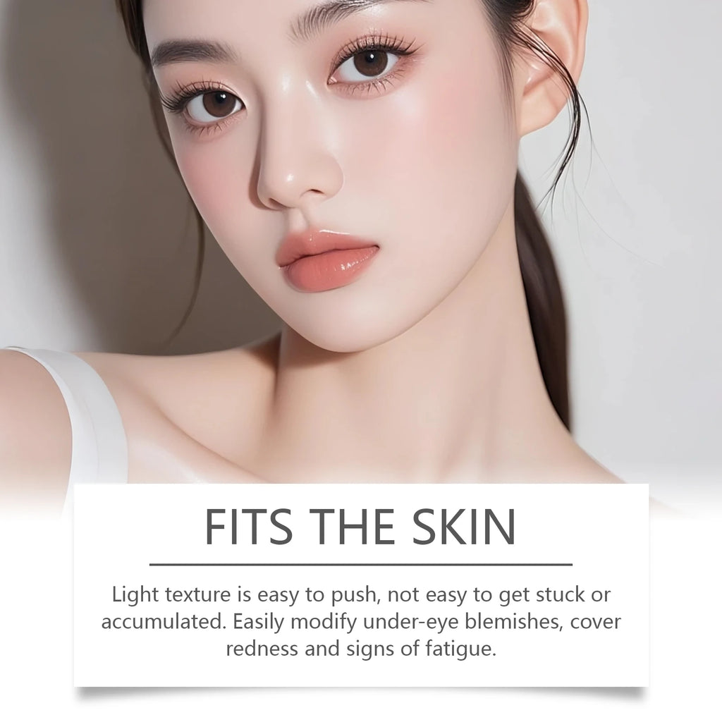 Zephoco Dark Circles Concealer Banana Pdrn Cover Blemishes Eye Brightener Lightweight Non-sticky Under-Eye Concealer Moisturizer