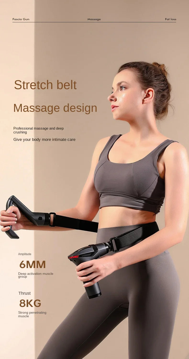 Hot Selling Multifunctional Muscle Relaxation Long-handle Massage Gun Remission Deep Tissue Percussion Body Electric Massage Gun