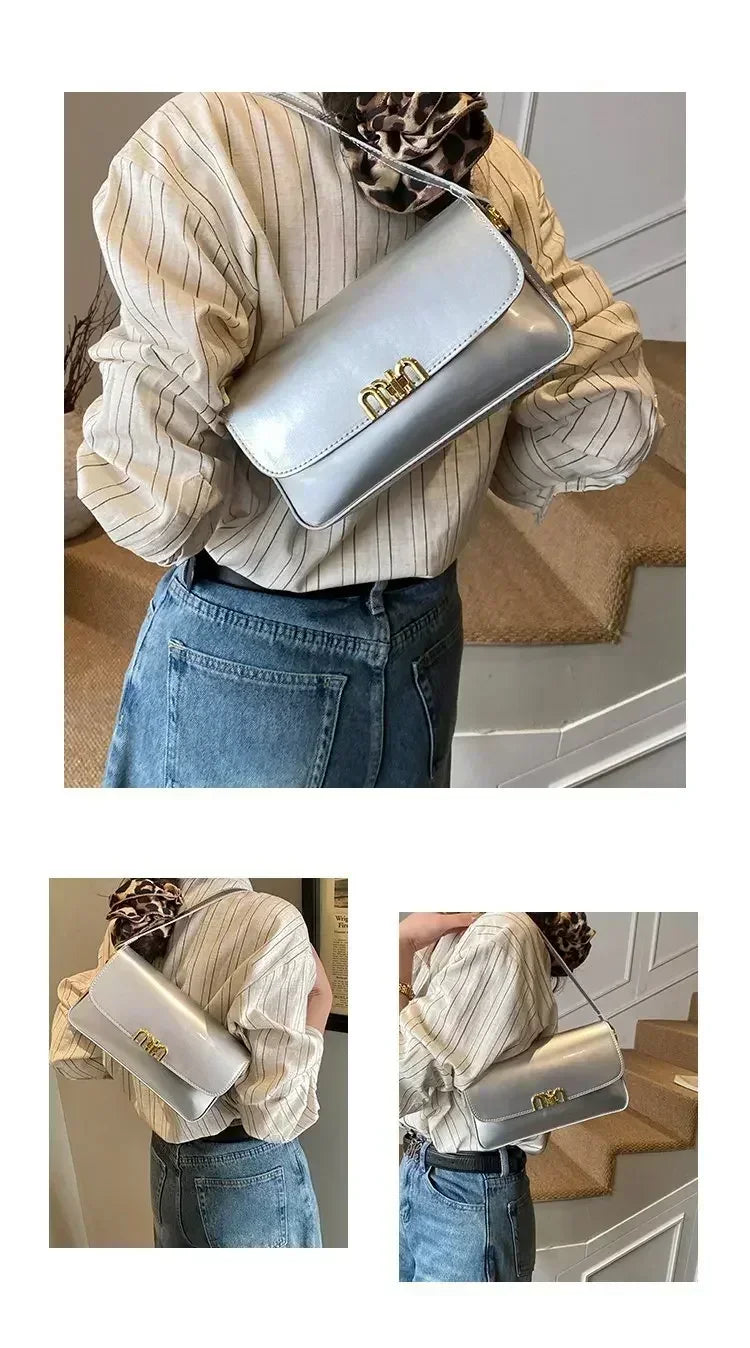 Classic Designer Leather Handbag For Women Crossbody Shoulder Bag Elegant Ladies Tote Purse Luxury Brand