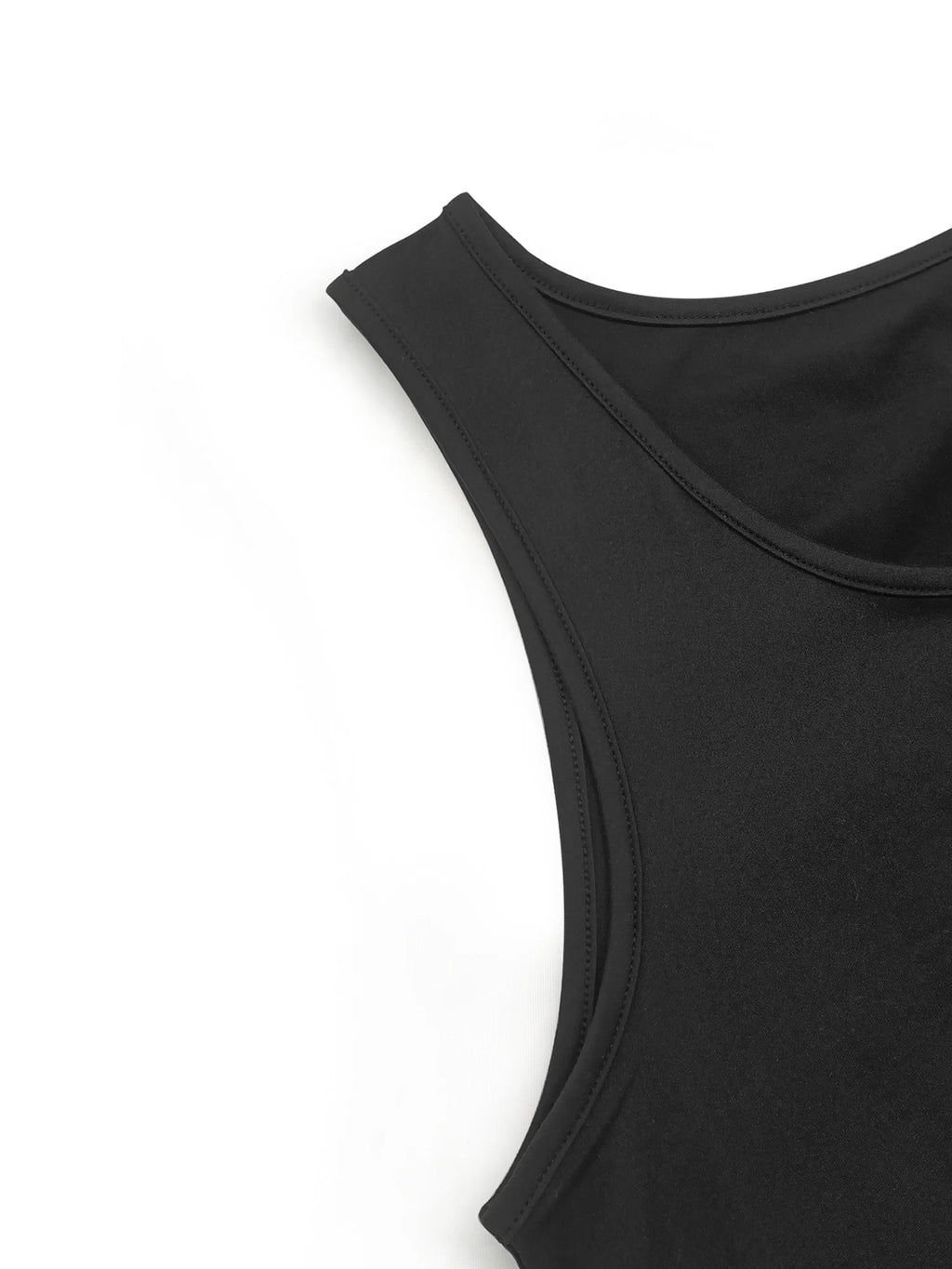 American Retro Sexy Solid Color Sleeveless A-Line Tank Dress Loose Mini Crew Neck T-Shirt Dress Summer Daily Wear