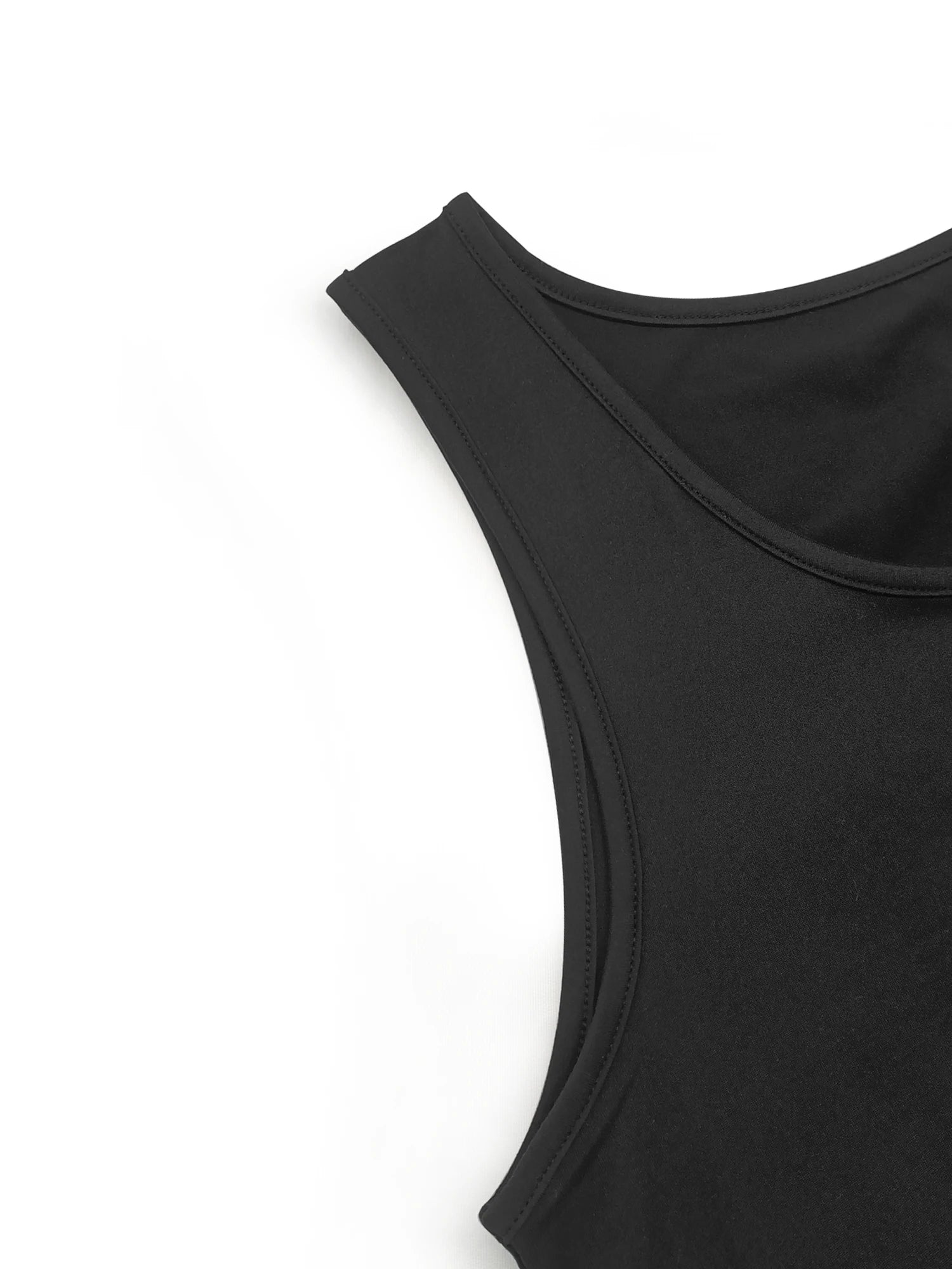 American Retro Sexy Solid Color Sleeveless A-Line Tank Dress Loose Mini Crew Neck T-Shirt Dress Summer Daily Wear