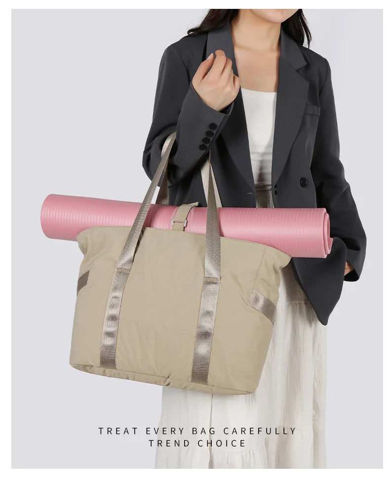 Women's Large Tote Bag with Padded Laptop Compartment, Yoga Mat Travel Work Daily Handbag Shoulder Bag