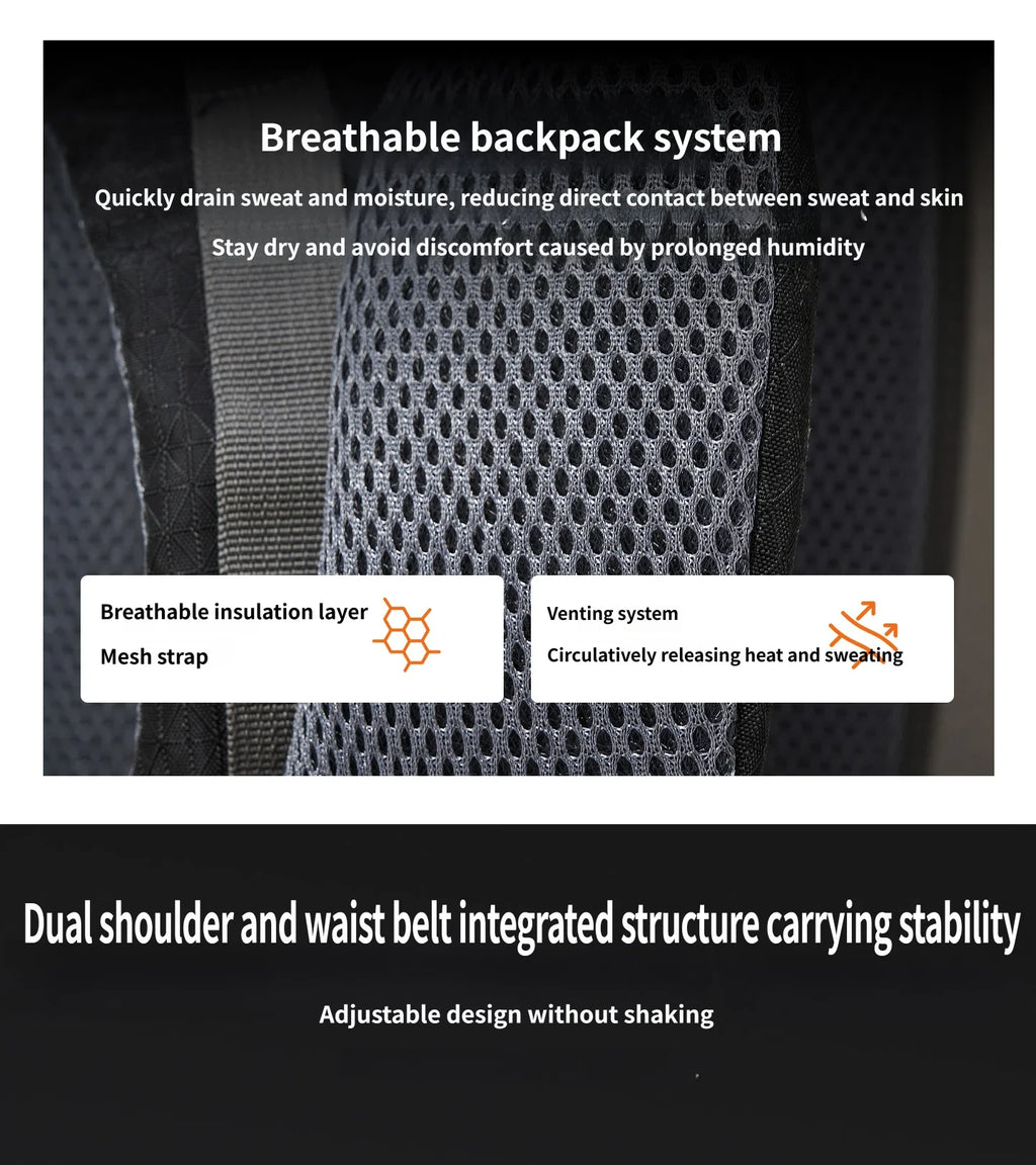 40L Hiking Backpack Men Women Outdoor Camping Rucksack Lightweight Waterproof Travel Bag Mountaineering Trekking Daypack