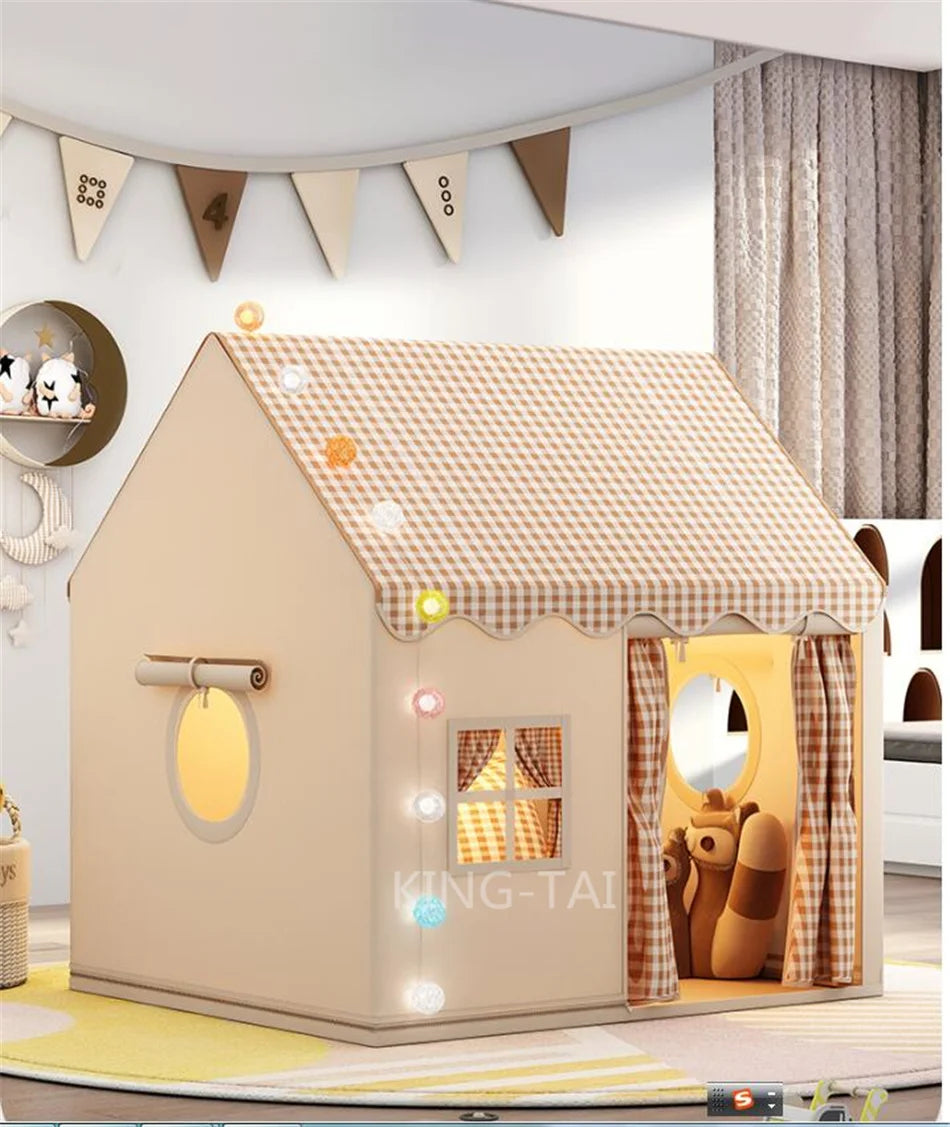 Kid Toys Tent Princess Castle Play House Cubby Children Small House Folding indoor Play tent Baby Tent Solid Frame No Light Ball