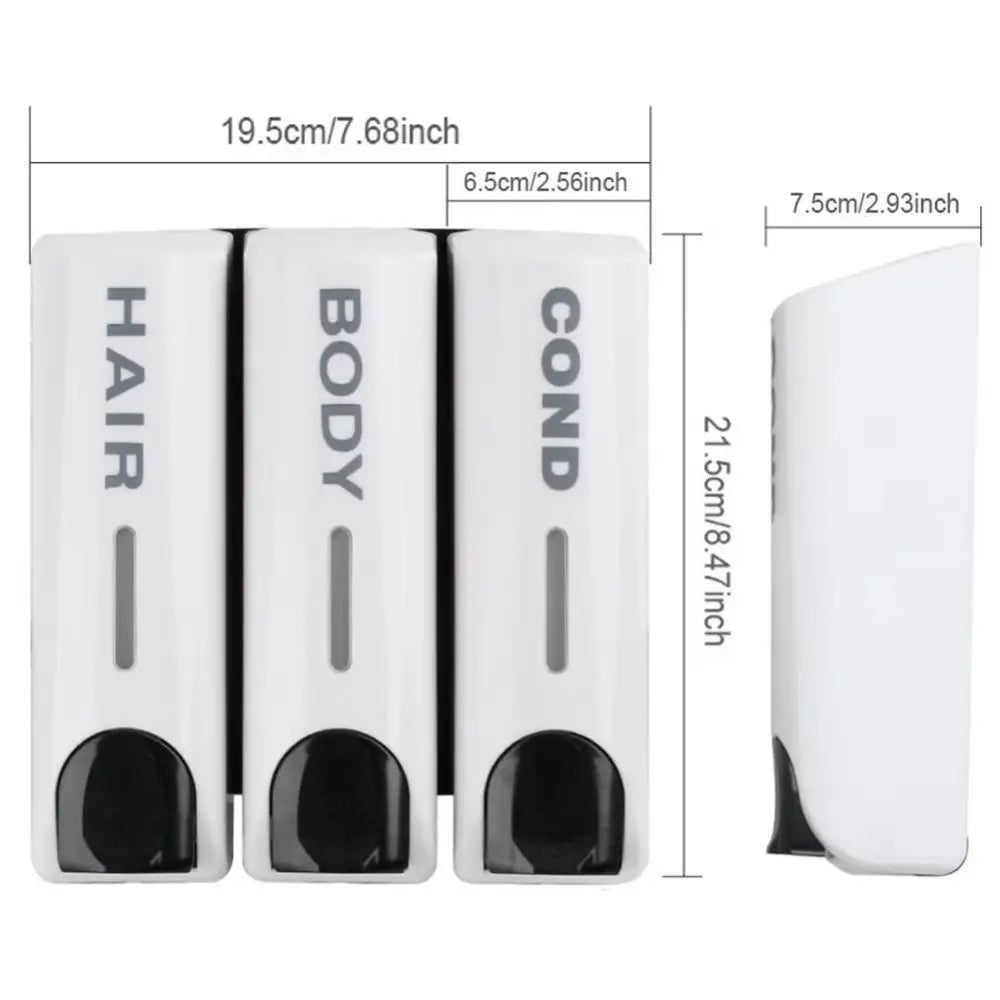 Manual Press Wall Mounted Soap Dispenser Refillable Lock Lotion Soap Container Large Capacity Space Saving Shampoo Liquid Bottle