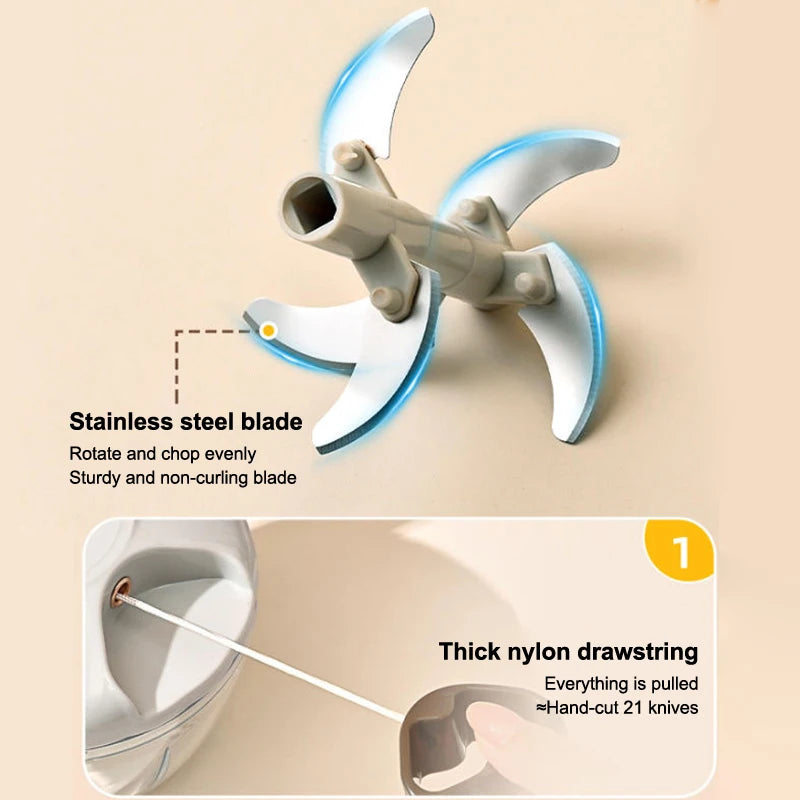 1PCS 500/900ML Manual Meat Mincer Garlic Chopper Rotate Garlic Press Crusher Vegetable Onion Cutter