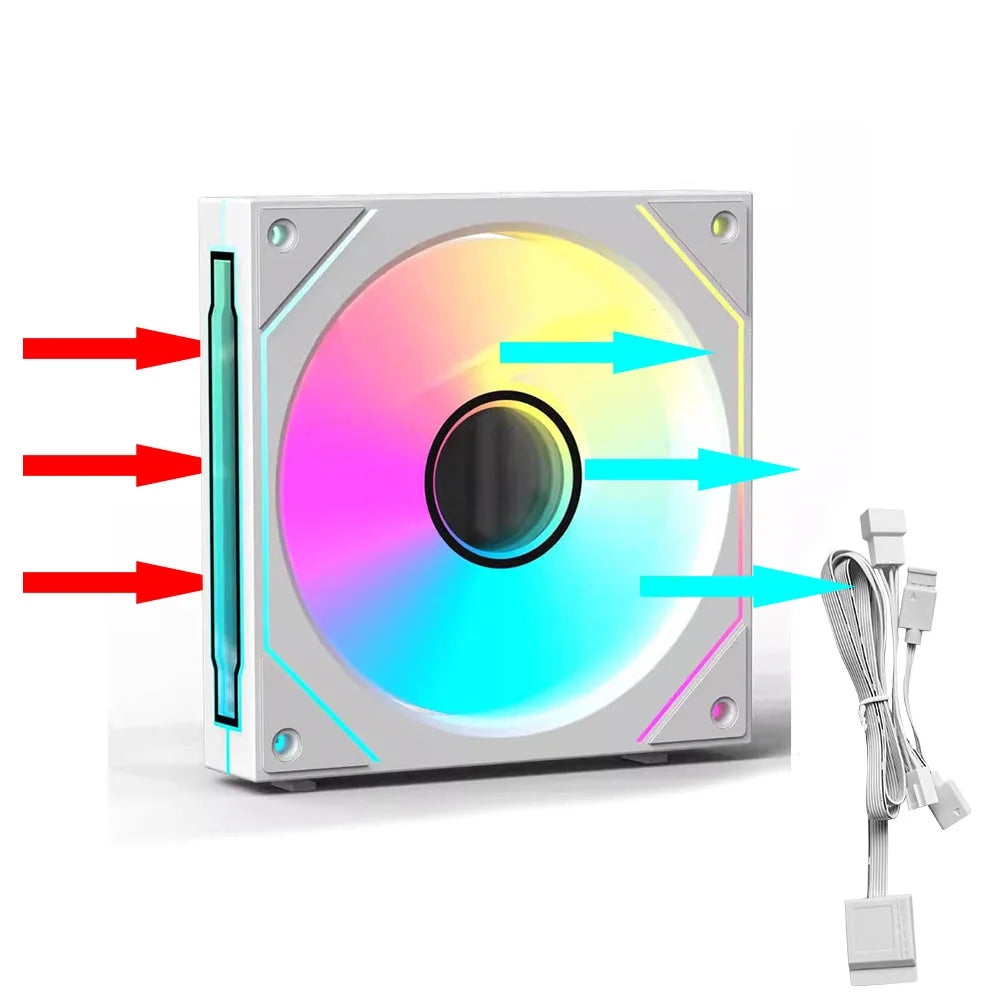 JUMPEAK MX120 Modular Stackable Splicing ARGB 240mm 360mm 120mm PC Case Cooling Fan Infinite Mirror For Computer Water Cooler