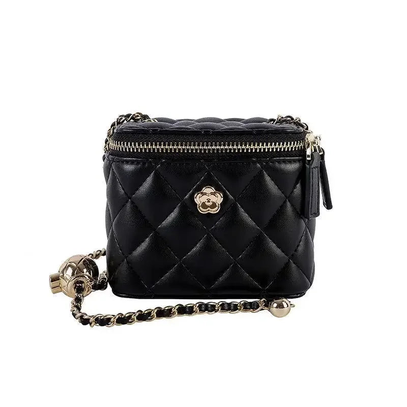 Camellia rhombic chain box small bag women's winter mini shoulder crossbody bag purses and handbags women handbags purses