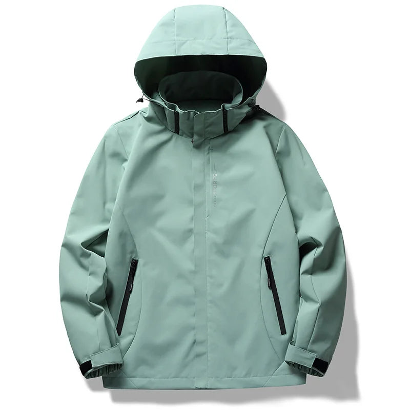 Couple Matching Hooded Jacket Stand Collar Thin Casual Outer Top For Men And Women Suitable For Spring Autumn Outdoor Travel An
