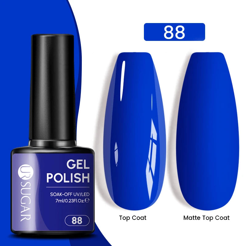 UR SUGAR 7ML Valentine’s Day Gel Nail Polish 107 Colors Classic Black Red Glitter Semi Permanent Autumn Soak Off UV Gel Varnish