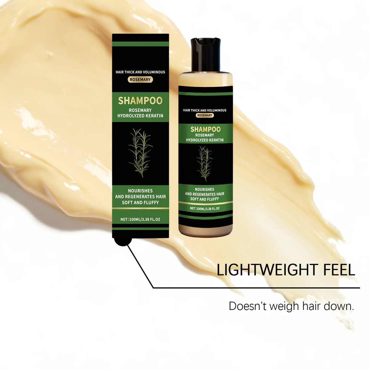 Rosemary Natural Shampoo Hair Thickness Loss Deep Nourishing Scalp Care Strengthen Repair Damaged Oil Control For Men Women