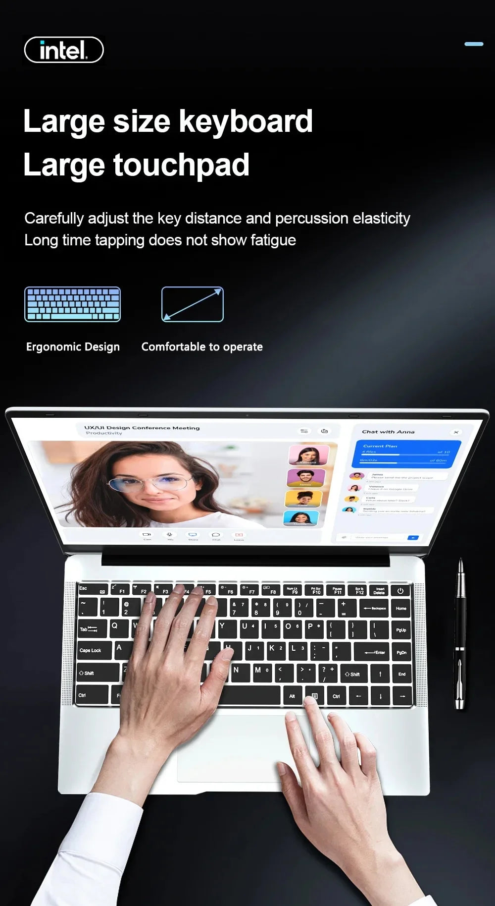 2026 Portable Laptop Computer Intel Atom A3950 Notebook PC 12GB RAM 512GB 1TB M.2 SSD Windows 11 Pro 14.1" Office Study Computer