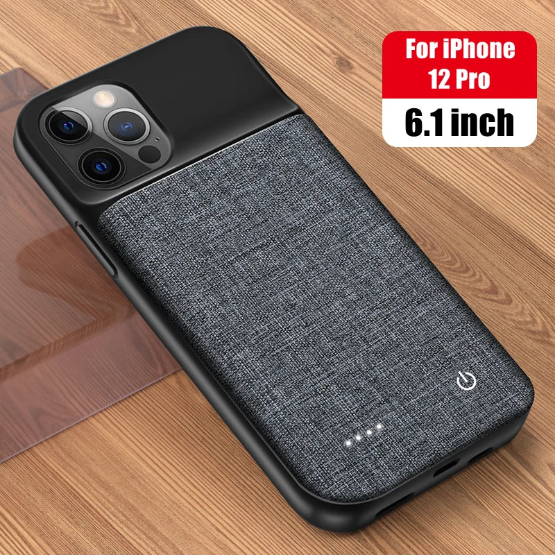 Smart battery Charger Case For iPhone 11 12 13 14 Pro Max XR XS Max 13 Mini Portable Power Bank Charging Cover batterie externe