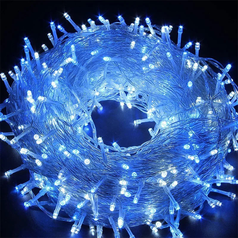 Outdoor LED String Lights Garland 2M 10M Waterproof Fairy Light Festoon Lamp Wedding Party Holiday Gardening Decoration Light