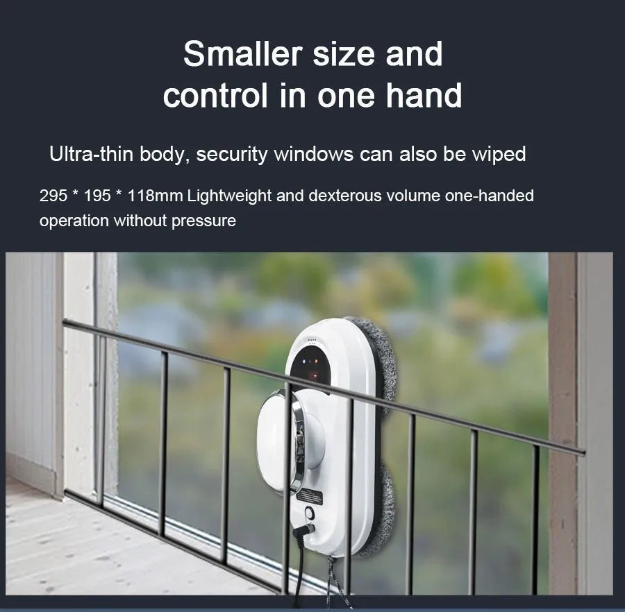 Automatic Window Cleaner Robot One Touch Start Intelligent Obstacle Avoidance Window Washing Machine for High-Rise Glass Windows