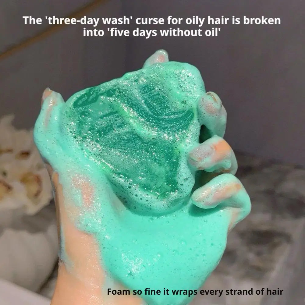 Usman Grass & Platycladus Shampoo&Bar Handmade Solid Soap Strengthens Root Anti Hair Loss Herbal Shampoo Soap Hair Growth