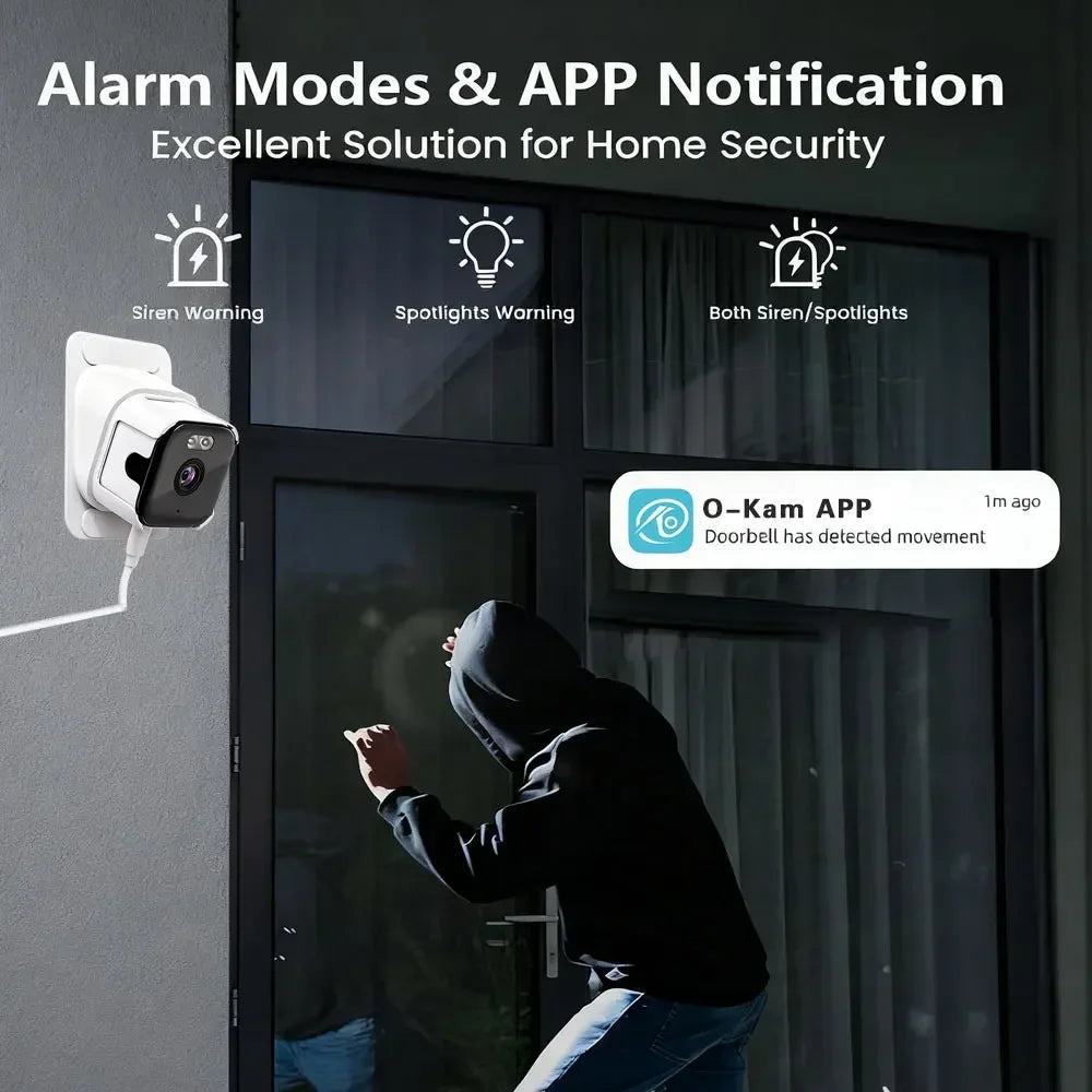 5MP Window Indoor WiFi Camera 5GHz Wireless Baby Pet Monitor Camera HD Night Vision Motion Detection Quick Install Home Security