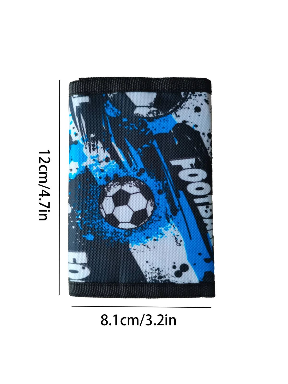 Soccer Football Print Kids Wallets Boys Slim Wallet Trifold Sports with Travel Coin Purse Cards Holder Children's Gifts