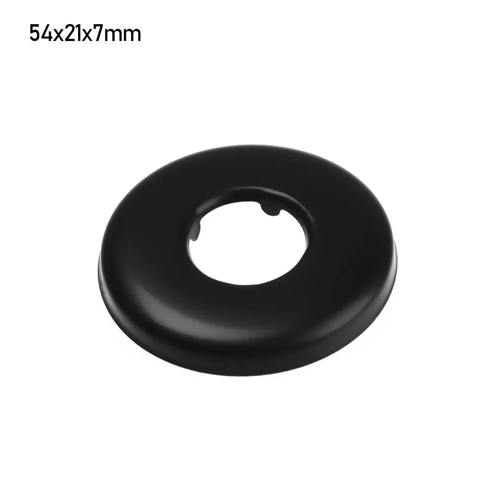 1Pcs Black Shower Faucet Decorative Cover Chrome Finish Stainless Steel Water Pipe Wall Covers Bathroom Accessories